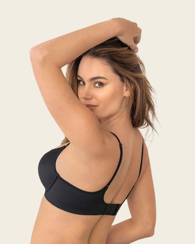 Brasier invisible de realce alto de copas con memoria y arco