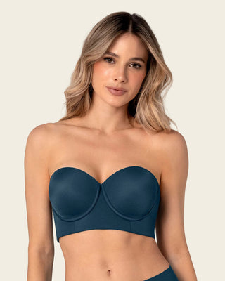 Strapless bustier 360° de perfección#color_614-azul-petroleo