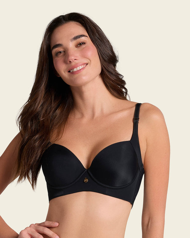 Brasier de realce suave y cubrimiento alto en sisa y espalda cover bra