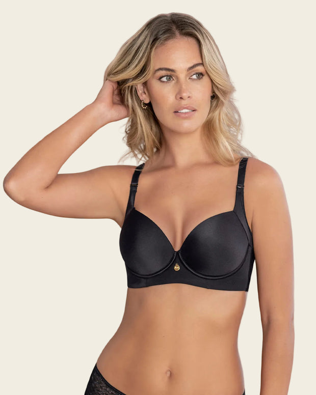 Paquete x2 brasieres de realce suave y cubrimiento alto en sisa y espalda cover bra