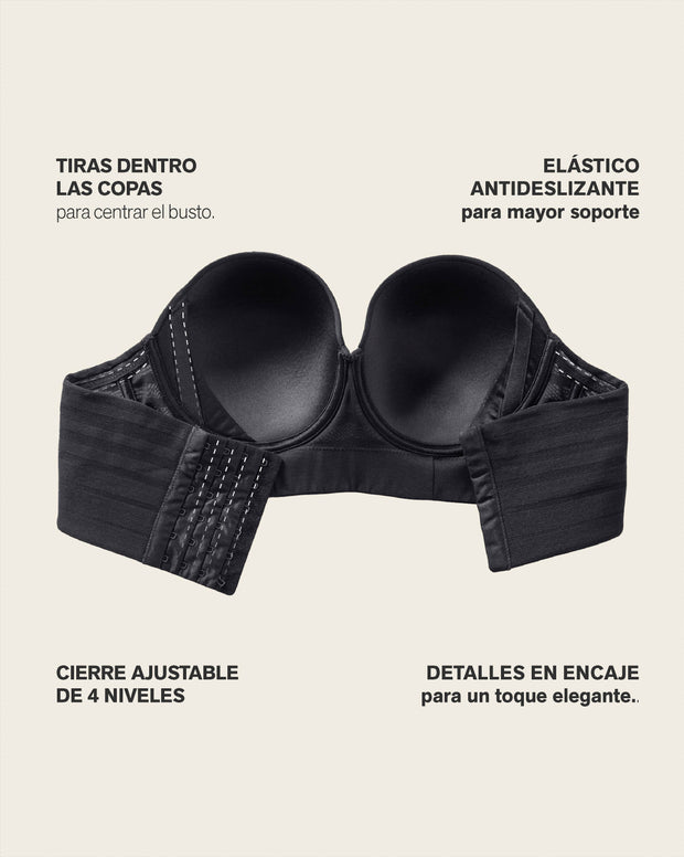 Paquete x2 brasieres tipo bustier support strapless