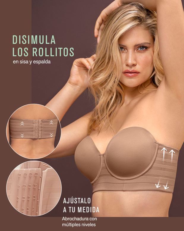 Paquete x 2 brasieres tipo bustier Support Strapless con buen cubrimiento