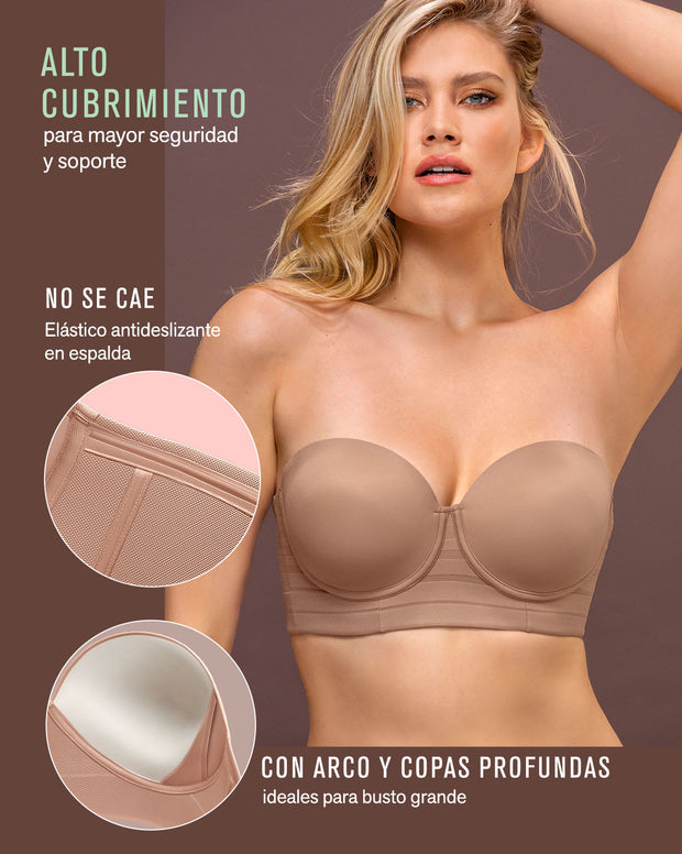 Paquete x 2 brasieres tipo bustier Support Strapless con buen cubrimiento