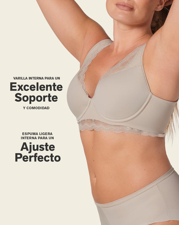 Paquete x2 brasieres de gran cubrimiento: deep coverage bra