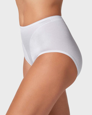 Panty clásico tiro alto de control de abdomen#color_000-blanco
