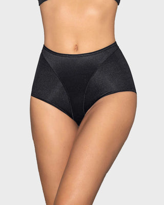 Panty clásico tiro alto de control de abdomen#color_700-negro