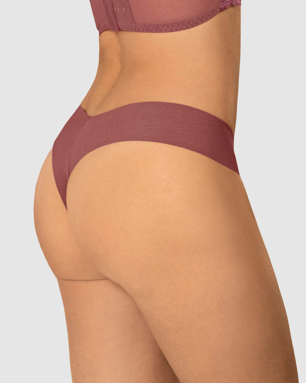 Panty brasilera invisible ultraplano sin elásticos y de pocas costuras