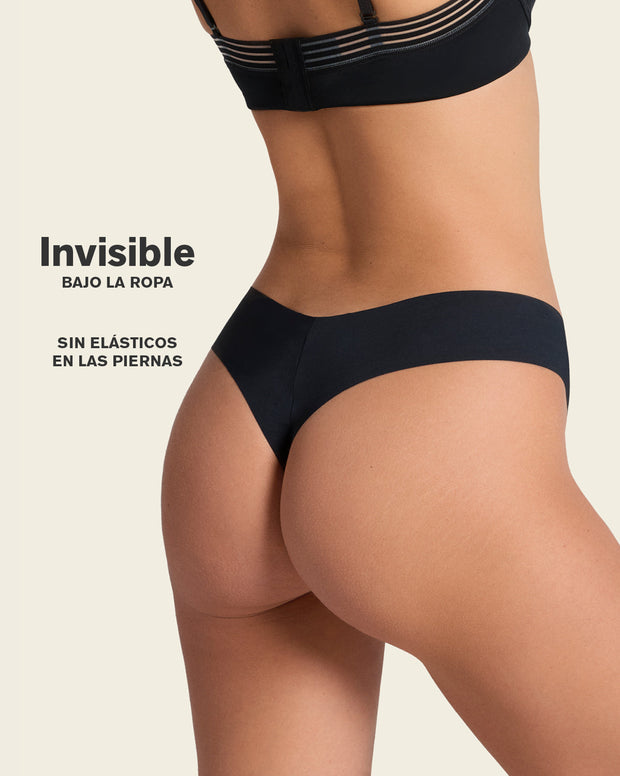 Panty brasilera invisible ultraplano sin elásticos y de pocas costuras