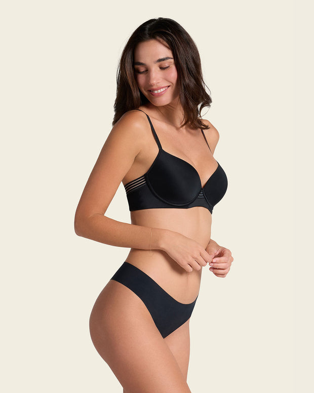 Panty brasilera invisible ultraplano sin elásticos y de pocas costuras