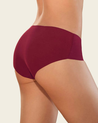 Panty hípster invisible ultraplano sin elásticos y de pocas costuras#color_240-vino