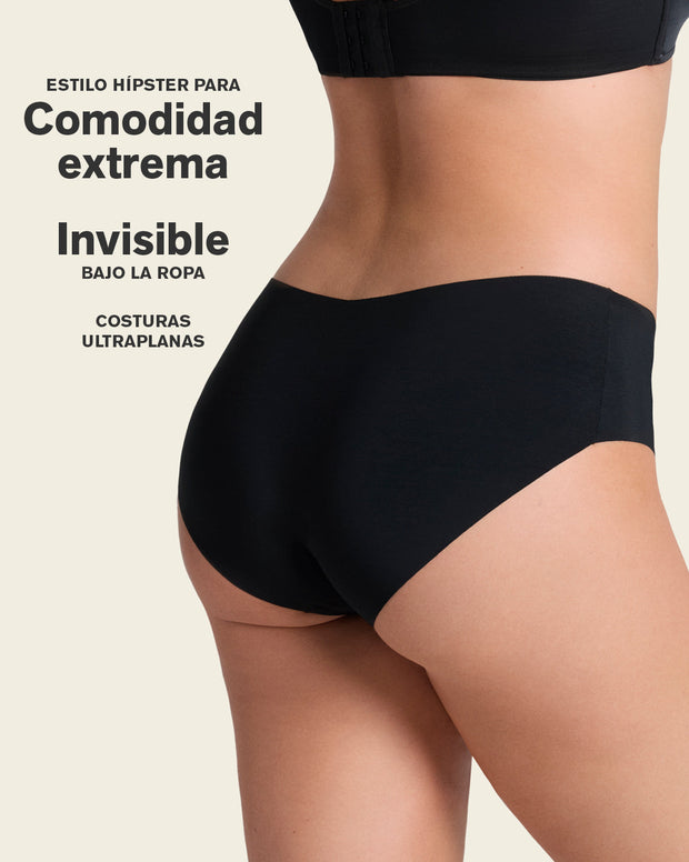 Panty hipster invisible ultraplano sin elásticos y de pocas costuras
