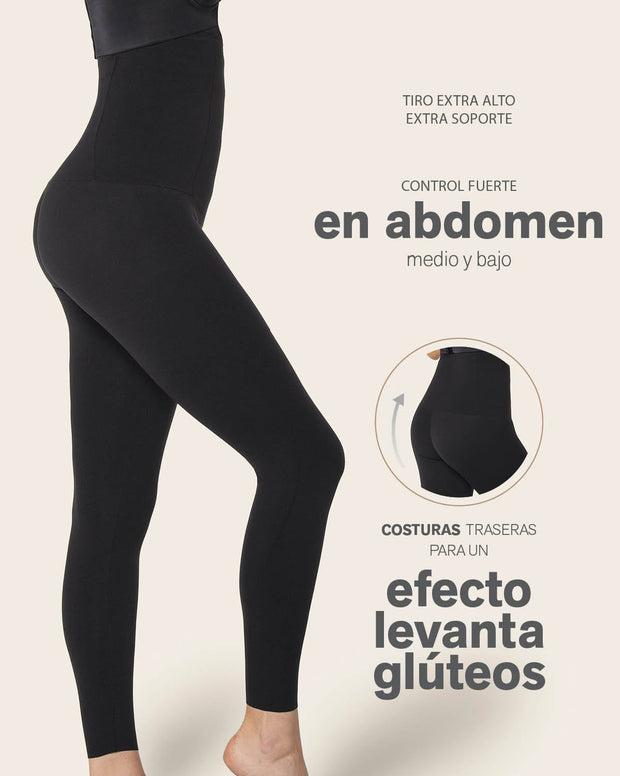 Legging de tiro alto de control en abdomen y piernas