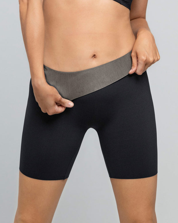 Short de control moderado aspecto invisible con fajón antideslizante