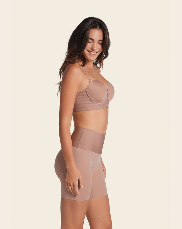Paquete x 2 shorts de control moderado aspecto invisible con fajón antideslizante