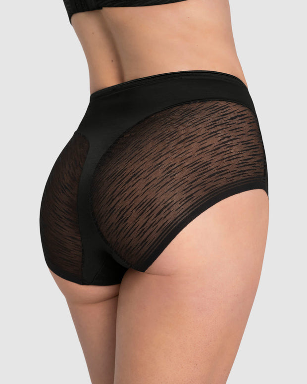 Panty faja clásico invisible con transparencias en glúteos y laterales