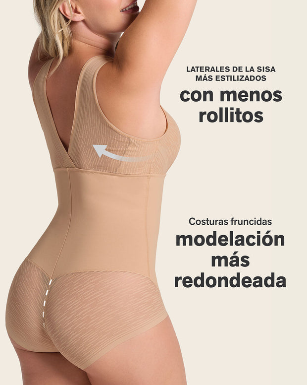 Faja tipo body con bralette incorporado con control de abdomen