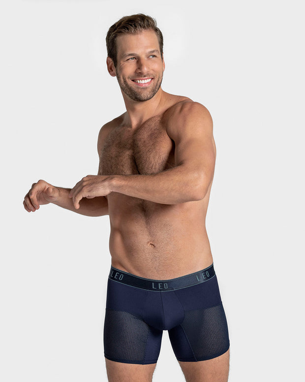 Paquete x3 bóxers medio de secado rápido con mallas transpirables en microfibra