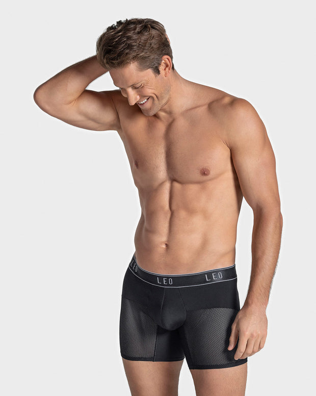 Paquete x4 bóxers medio de secado rápido con mallas transpirables en microfibra