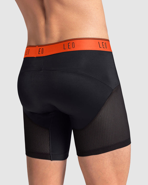 Paquete x4 bóxers medio de secado rápido con mallas transpirables en microfibra