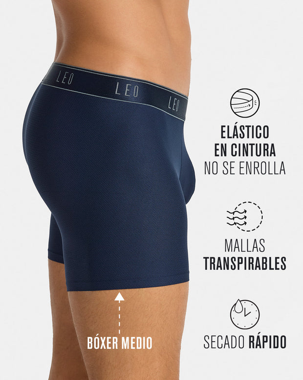 Bóxer medio diseño ergonómico ultrafresco y cómodo en microfibra