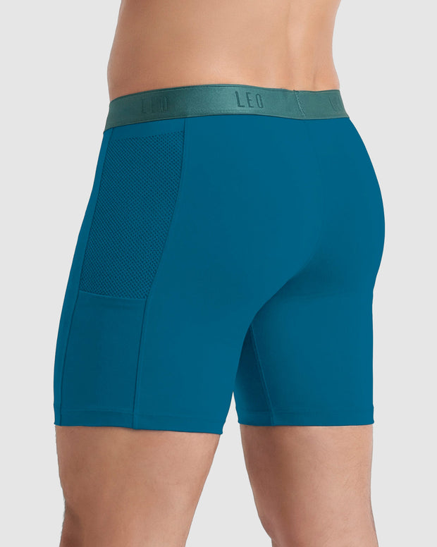 Bóxer deportivo con bolsillo lateral en microfibra