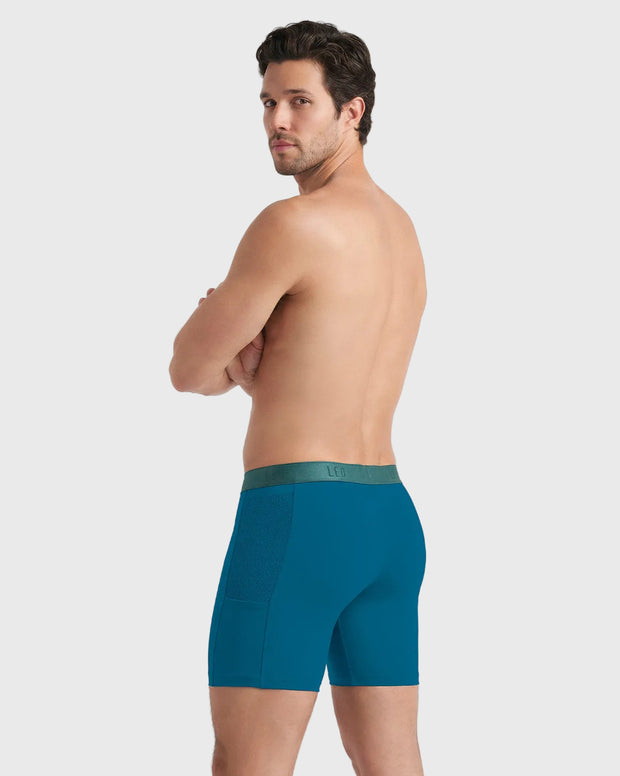 Bóxer deportivo con bolsillo lateral en microfibra