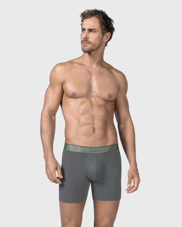 Bóxer deportivo con bolsillo lateral en microfibra