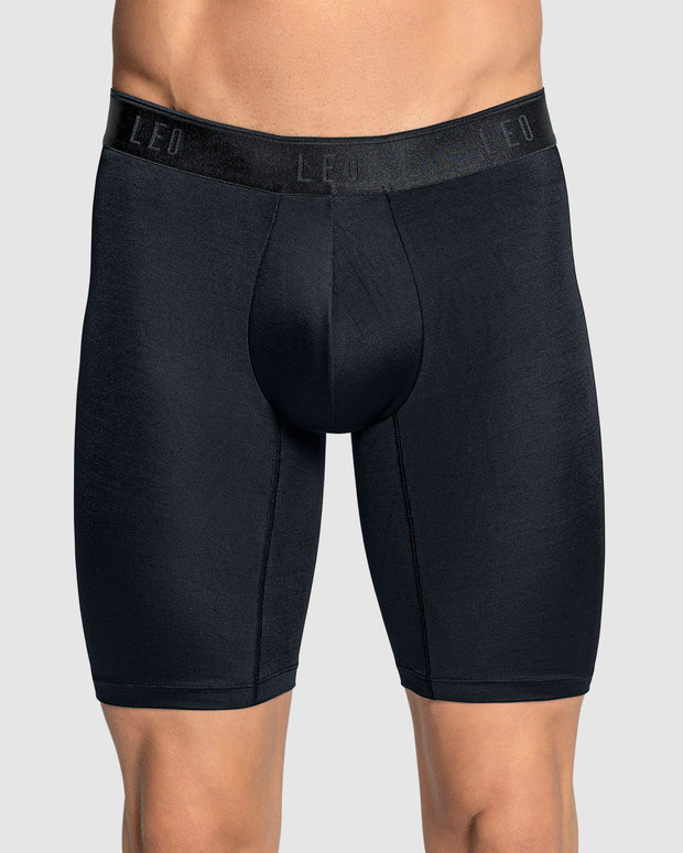 Bóxer largo en microfibra con diseño ergonómico