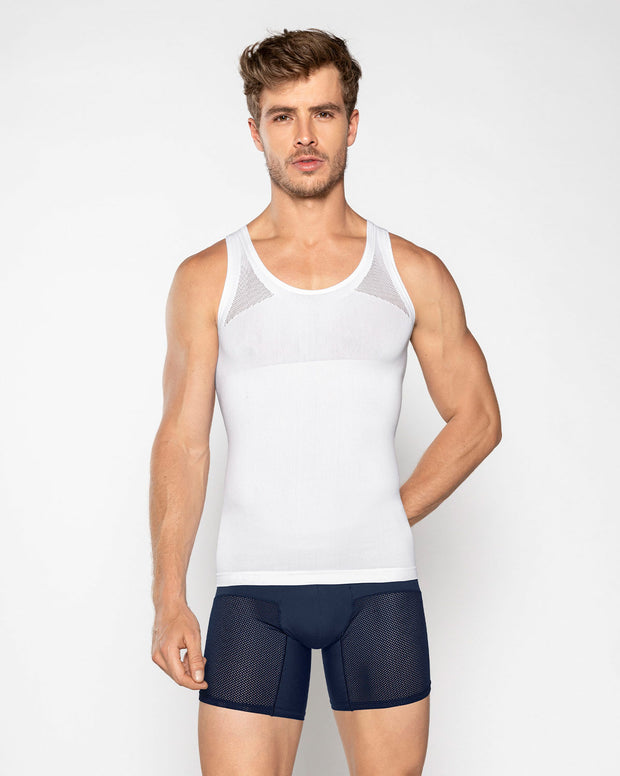 Camiseta ajustada para hombre de compresión suave en microfibra