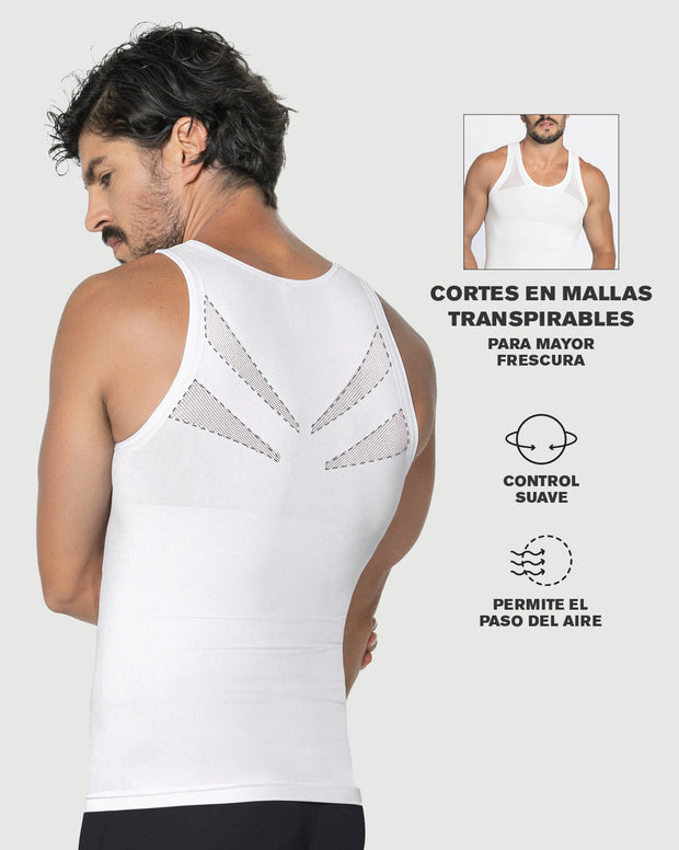 Camiseta ajustada para hombre de compresión suave en microfibra