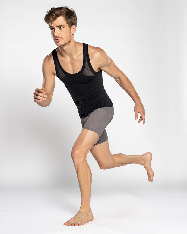 Camiseta ajustada para hombre de compresión suave en microfibra