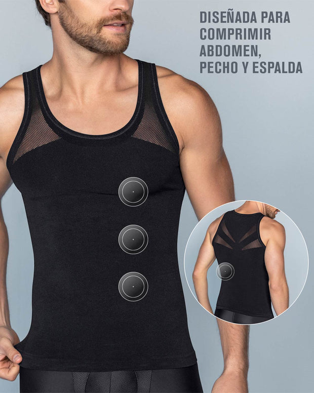 Camiseta ajustada para hombre de compresión suave en microfibra