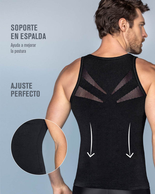 Camiseta ajustada para hombre de compresión suave en microfibra