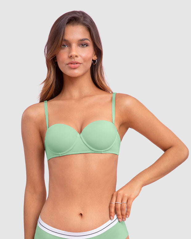 Brasier strapless con realce incorporado