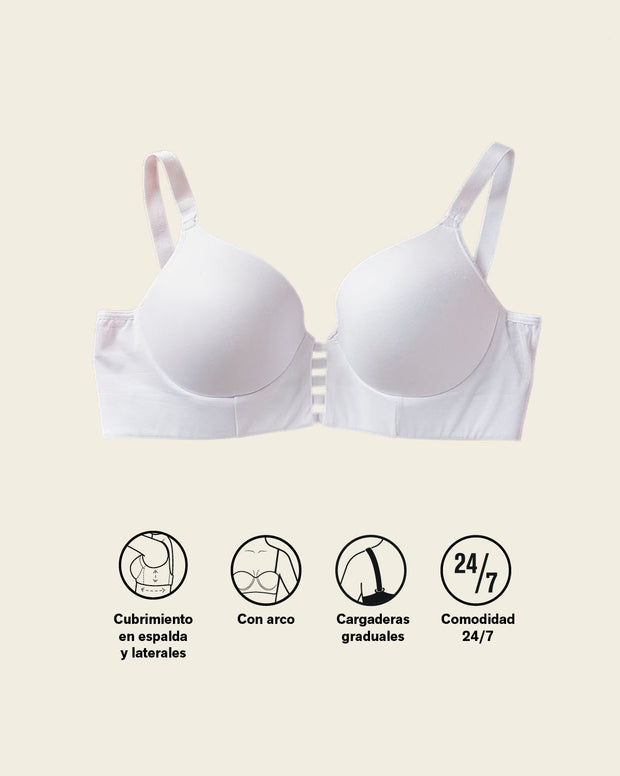 Brasier memory bustier triangular de realce alto y buen cubrimiento