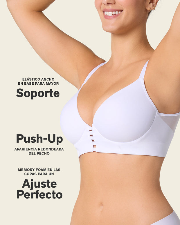 Brasier memory bustier triangular de realce alto y buen cubrimiento