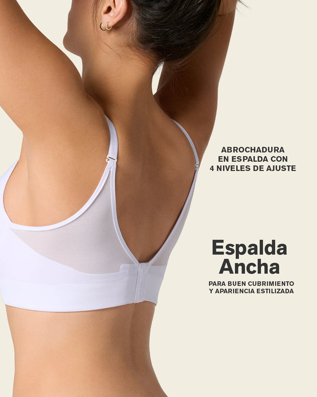 Brasier memory bustier triangular de realce alto y buen cubrimiento