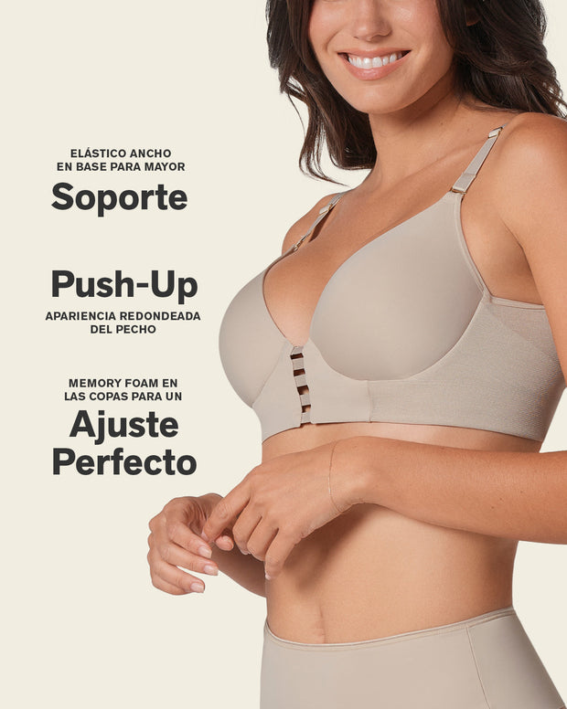Brasier memory bustier triangular de realce alto y buen cubrimiento