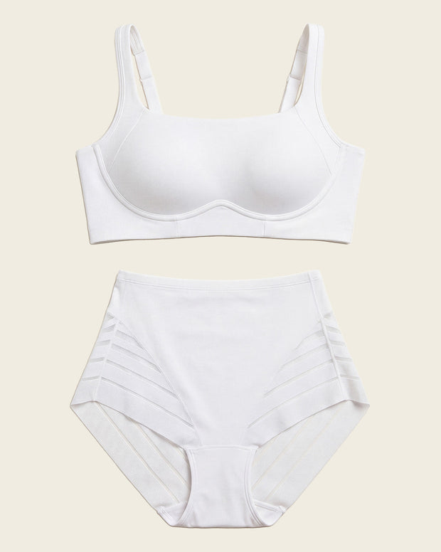 Everyday Bra + Panty faja clásico con control en Blanco