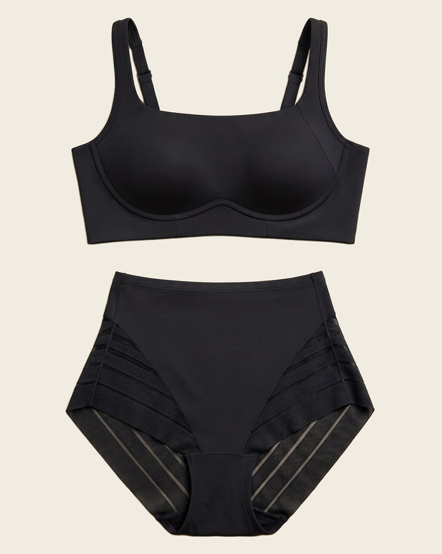 Everyday Bra + Panty faja clásico con control en Negro