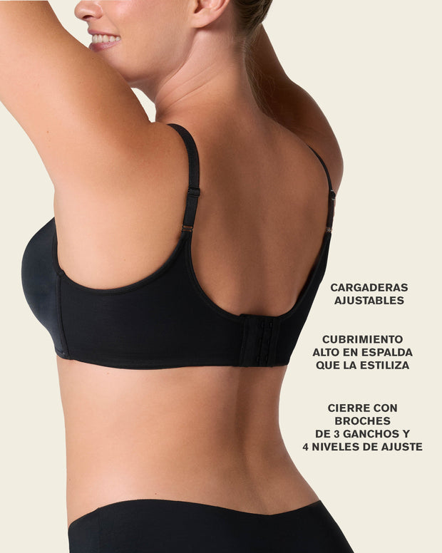 Brasier sin arco de realce alto incorporado magical bra