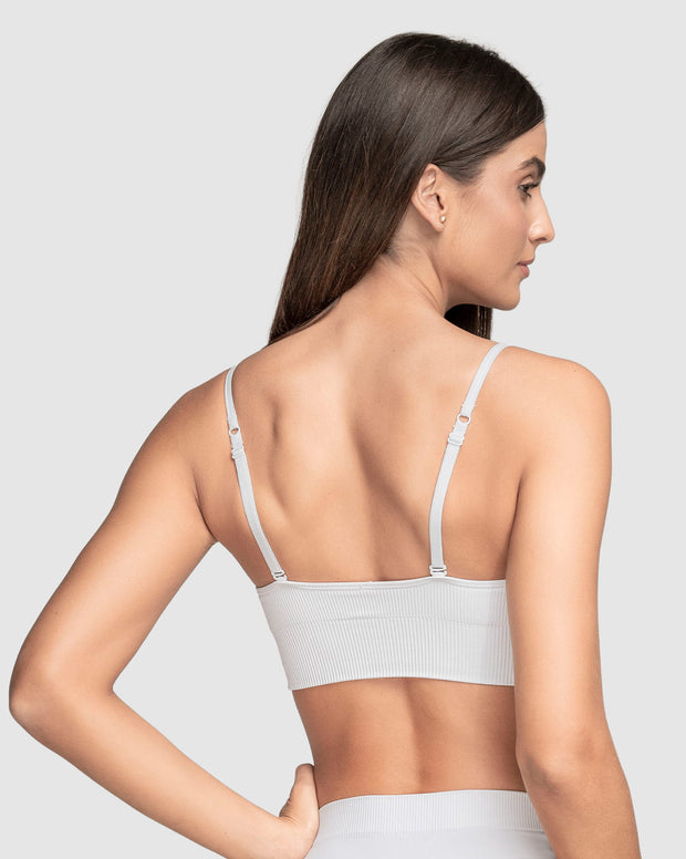 Top en tecnología seamless con textura acanalada Natural Comfort