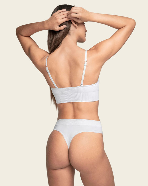 Top en tecnología seamless con textura acanalada Natural Comfort