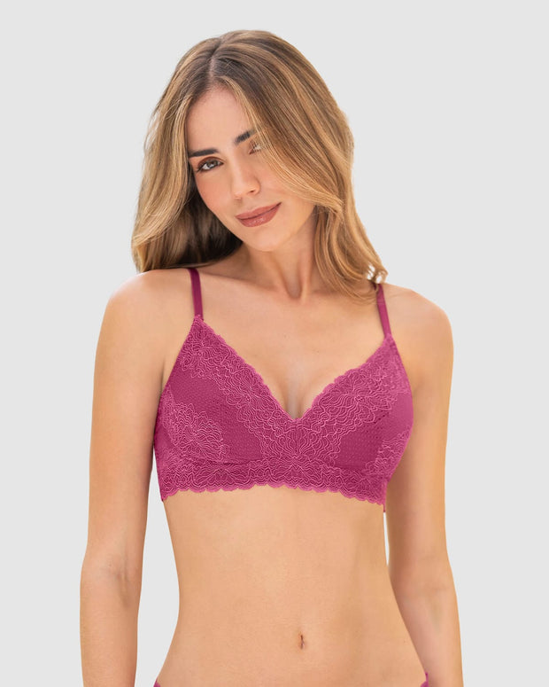 Bralette con costuras internas que simulan arcos