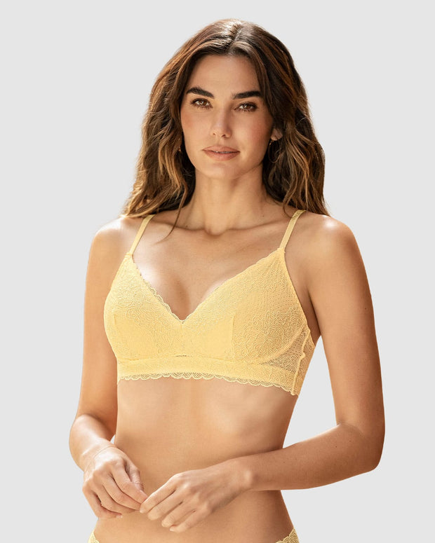 Bralette con costuras internas que simulan arcos