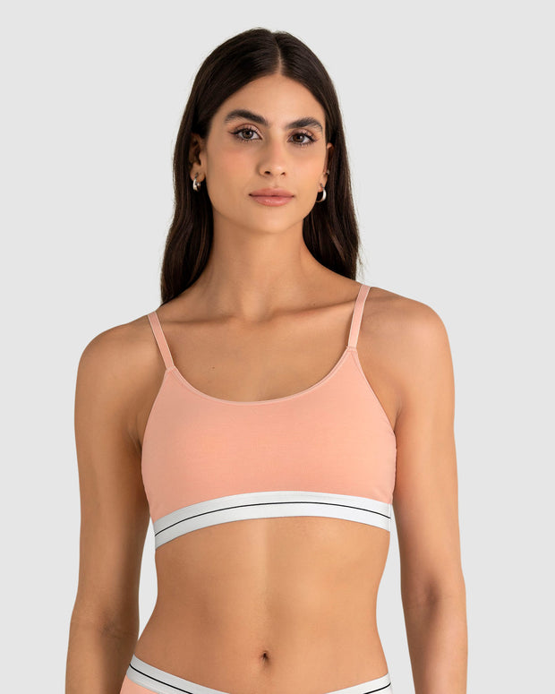 Top en algodón escote redondo