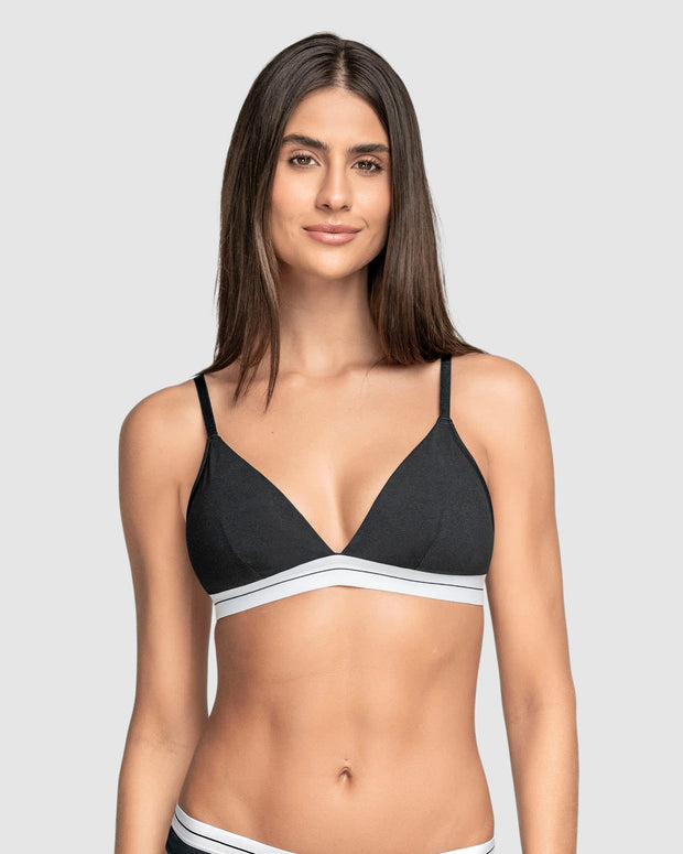 Brasier triangular en algodón liviano y cómodo