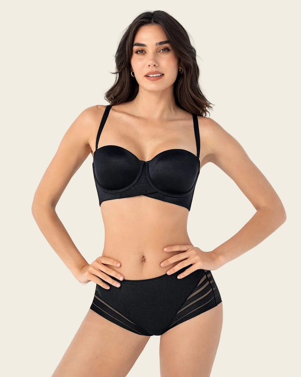 Brasier strapless ideal para busto mediano y grande