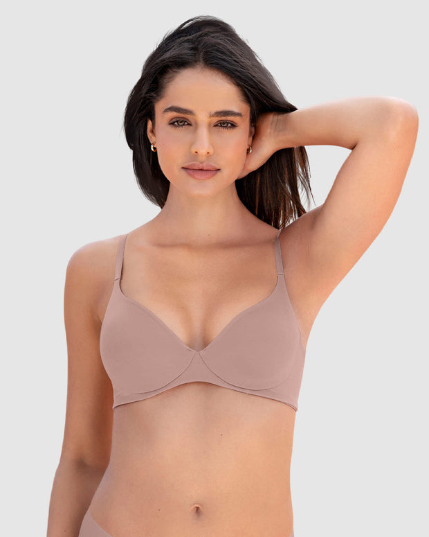 Brasier ultraligero y suave con copas en doble capa de tela