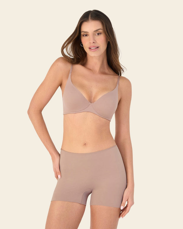 Brasier ultraligero y suave con copas en doble capa de tela